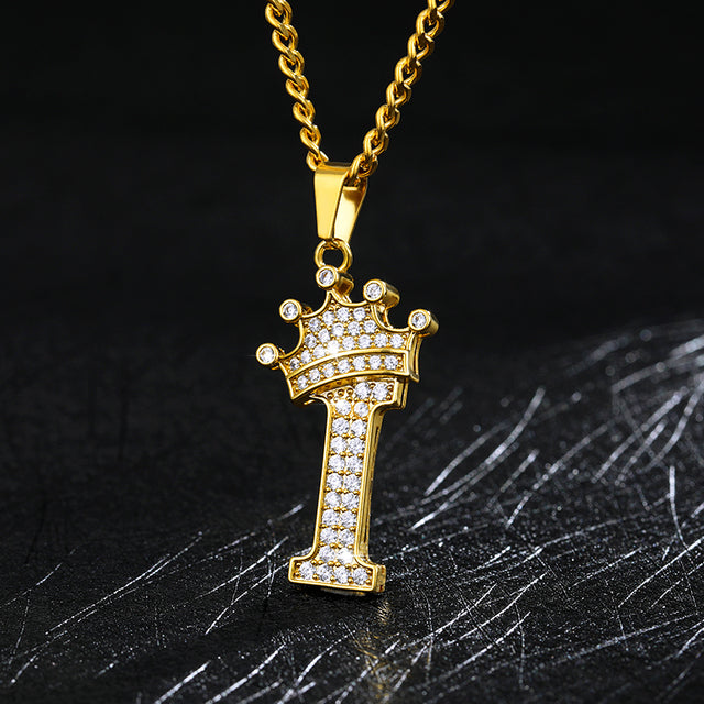 Zircon Alphabet Necklace(Shipping 10-14 Days)