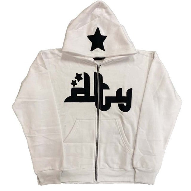 Star Letter Print Hoodies(Shipping 10-14 Days)