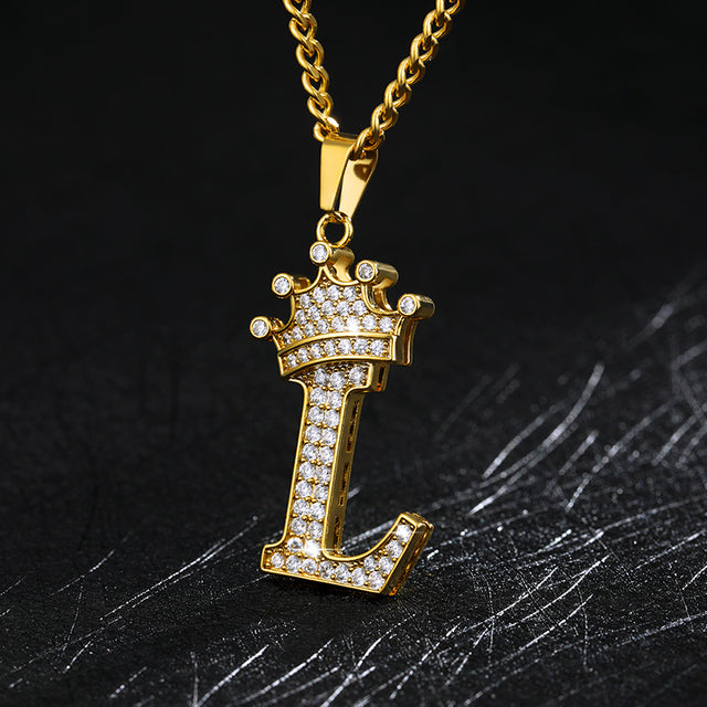 Zircon Alphabet Necklace(Shipping 10-14 Days)