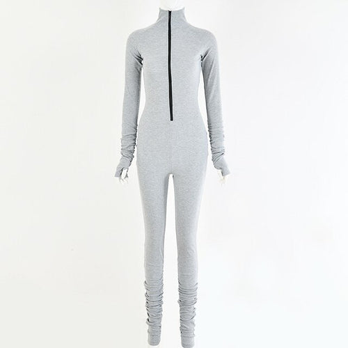 Load image into Gallery viewer, Turtleneck Gloved Sleeve Jumpsuits(Shipping 10-14 Days)
