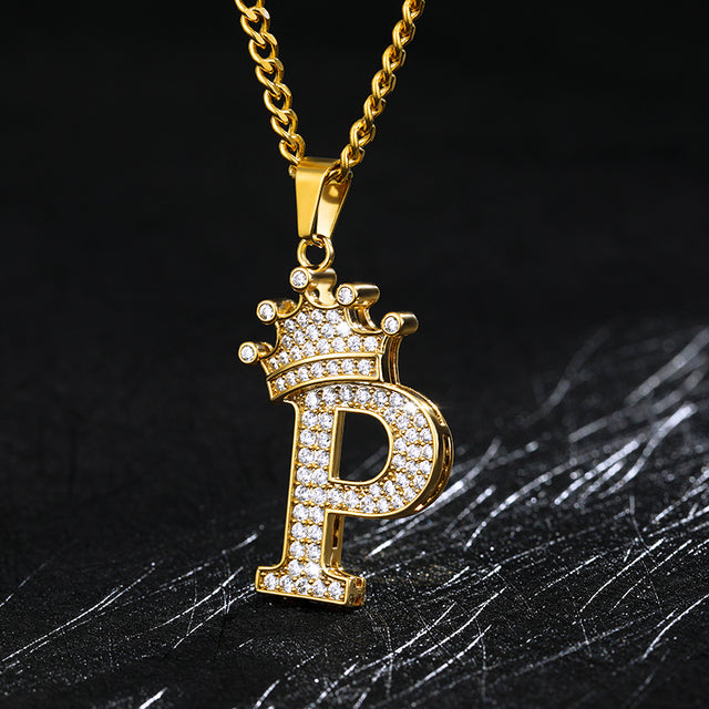 Zircon Alphabet Necklace(Shipping 10-14 Days)