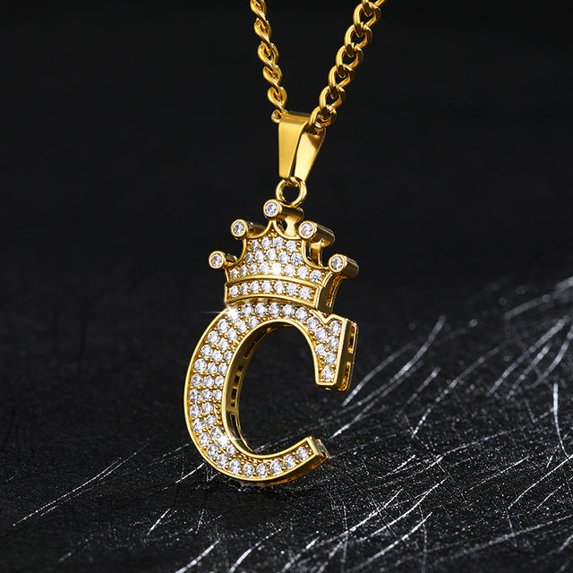 Zircon Alphabet Necklace(Shipping 10-14 Days)