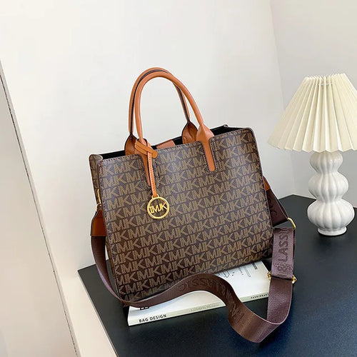 Load image into Gallery viewer, Casual Versatile Large Capacity Girls Shoulder Handbag Ladies Crossbody Letter Tote Bag Fashion Printing Light Luxury Classic PU (Shipping 10- 14 Days )
