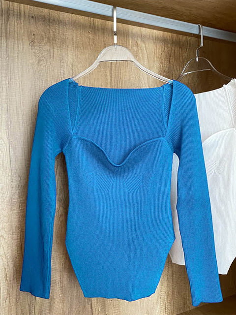 Woman's Long Sleeve Knitted Pullover(Shipping 10-14 Days)