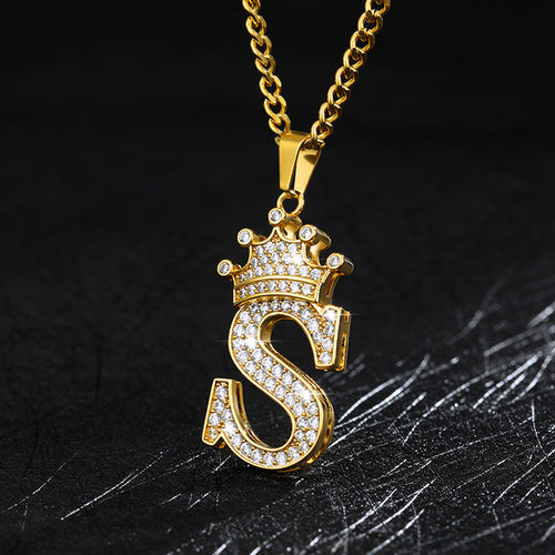 Load image into Gallery viewer, Zircon Alphabet Necklace(Shipping 10-14 Days)
