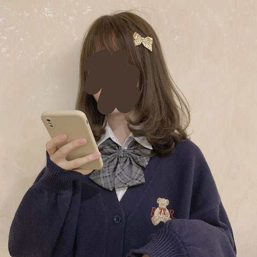 Load image into Gallery viewer, Cute Bear Embroidery Cardigan(Shipping 10-14 Days)
