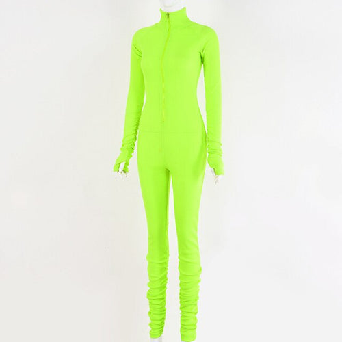 Load image into Gallery viewer, Turtleneck Gloved Sleeve Jumpsuits(Shipping 10-14 Days)
