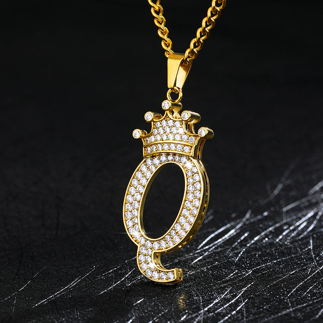 Zircon Alphabet Necklace(Shipping 10-14 Days)
