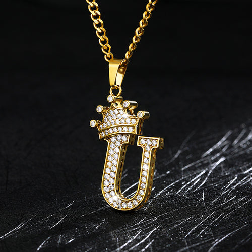 Load image into Gallery viewer, Zircon Alphabet Necklace(Shipping 10-14 Days)
