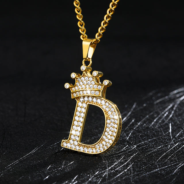 Zircon Alphabet Necklace(Shipping 10-14 Days)