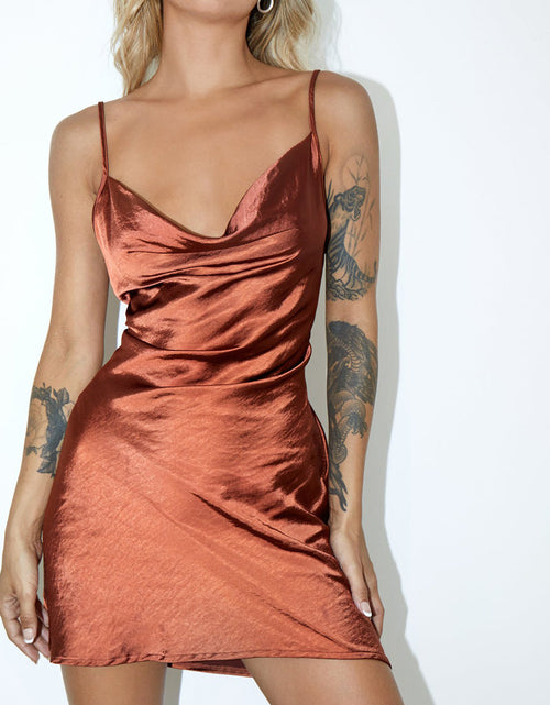 Load image into Gallery viewer, Satin Mini Dress(Shipping 10-14 Days)
