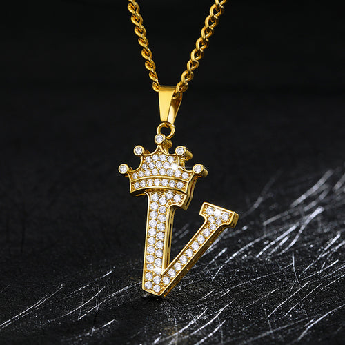Load image into Gallery viewer, Zircon Alphabet Necklace(Shipping 10-14 Days)
