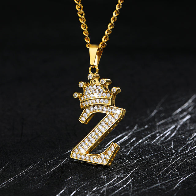 Zircon Alphabet Necklace(Shipping 10-14 Days)