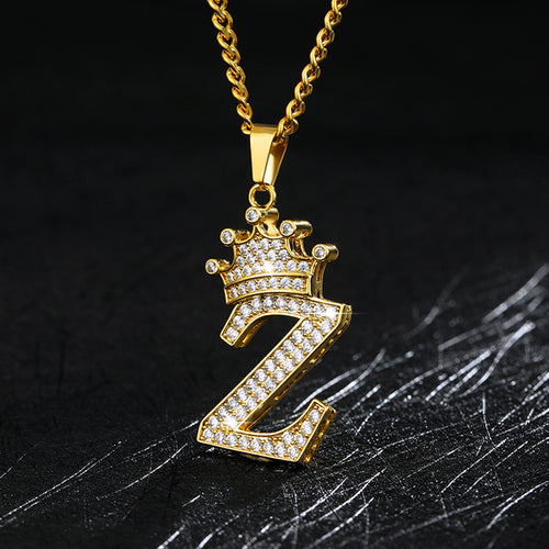 Load image into Gallery viewer, Zircon Alphabet Necklace(Shipping 10-14 Days)
