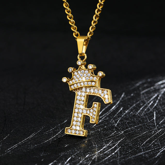 Zircon Alphabet Necklace(Shipping 10-14 Days)