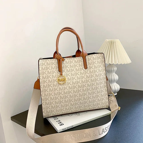 Load image into Gallery viewer, Casual Versatile Large Capacity Girls Shoulder Handbag Ladies Crossbody Letter Tote Bag Fashion Printing Light Luxury Classic PU (Shipping 10- 14 Days )
