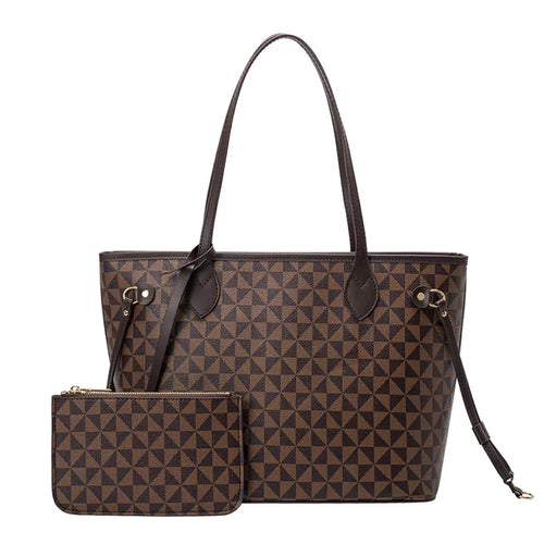 Load image into Gallery viewer, Shoulder Bags And Purse Sets For Women  2023 New Luxury Tote  Leather Designer Large Shopper Shopping Fashion Plaid Handbags

