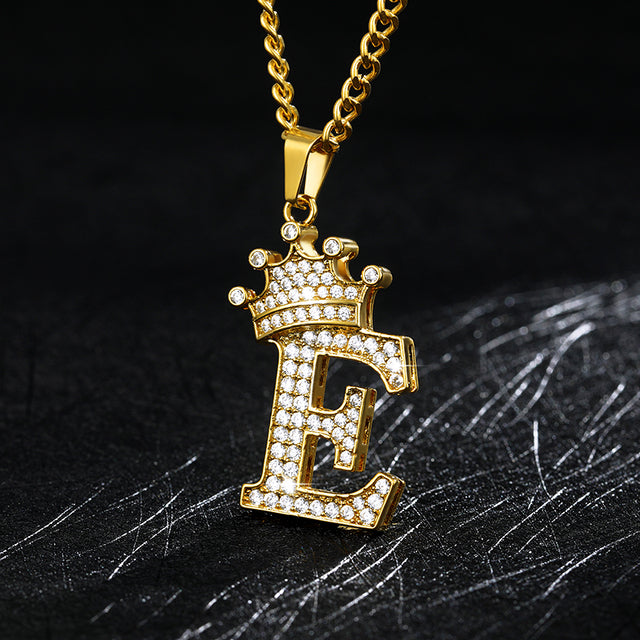 Zircon Alphabet Necklace(Shipping 10-14 Days)