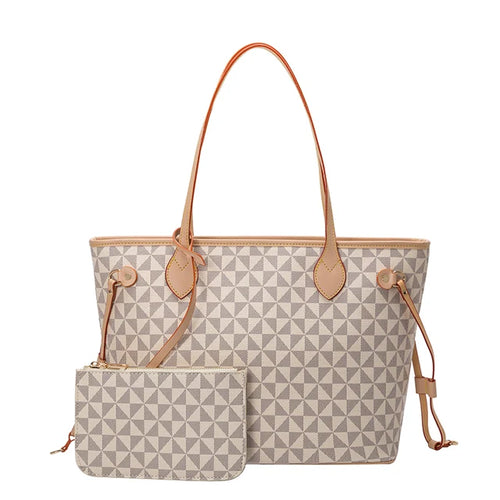 Load image into Gallery viewer, Shoulder Bags And Purse Sets For Women  2023 New Luxury Tote  Leather Designer Large Shopper Shopping Fashion Plaid Handbags
