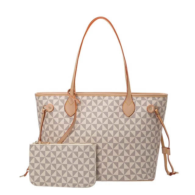 Shoulder Bags And Purse Sets For Women  2023 New Luxury Tote  Leather Designer Large Shopper Shopping Fashion Plaid Handbags