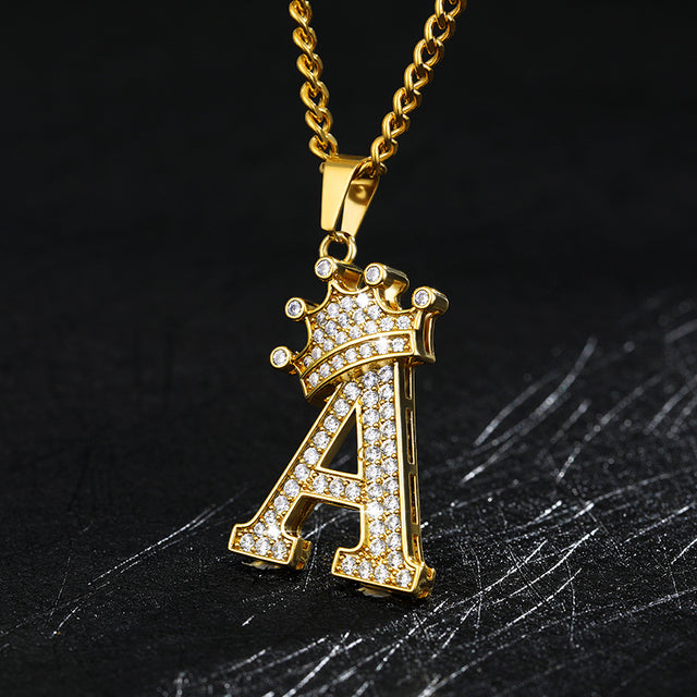 Zircon Alphabet Necklace(Shipping 10-14 Days)