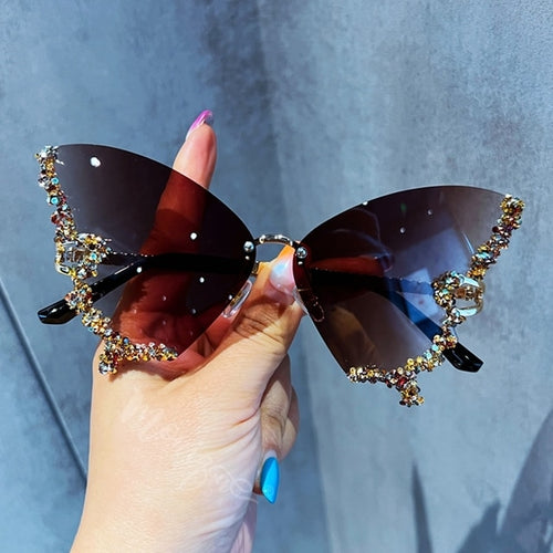 Load image into Gallery viewer, Diamond Butterfly Sunglasses(Shipping 10-14 Days)

