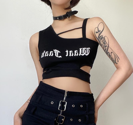 Crop Top O-Neck T-shirt(Shipping 10-14 Days)