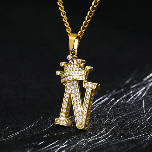 Load image into Gallery viewer, Zircon Alphabet Necklace(Shipping 10-14 Days)
