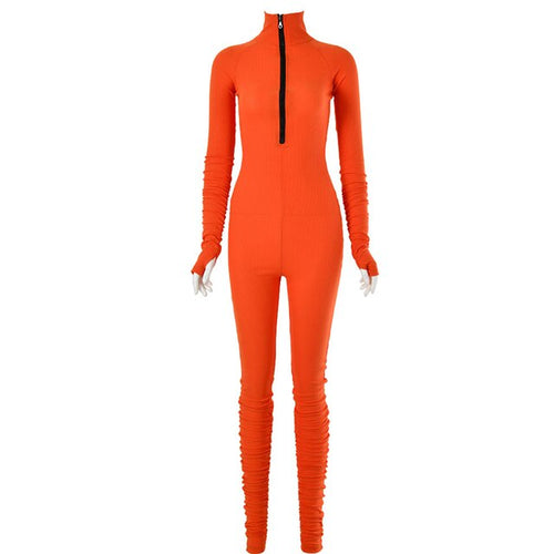 Load image into Gallery viewer, Turtleneck Gloved Sleeve Jumpsuits(Shipping 10-14 Days)
