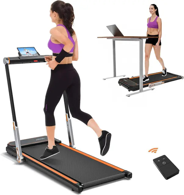 Walking Pad Folding Treadmill Electric Walking Running Treadmill for Home Office with Touch Panel & Remote, 2.5HP(Shipping 10-14 Days)