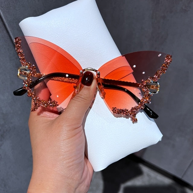 Diamond Butterfly Sunglasses(Shipping 10-14 Days)