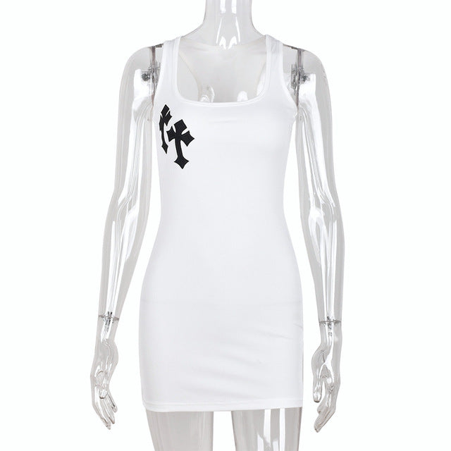 Cross Spliced Square Collar Dress(Shipping 10-14 Days)