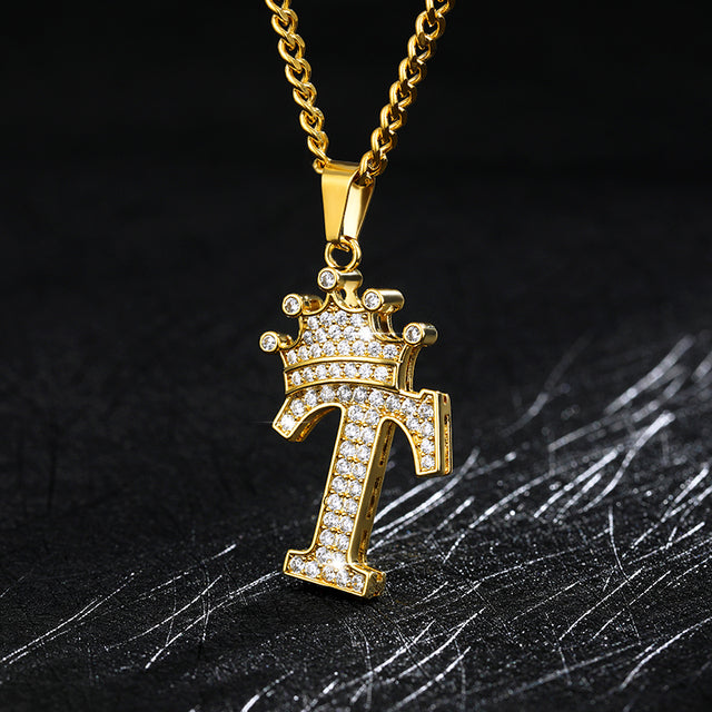 Zircon Alphabet Necklace(Shipping 10-14 Days)