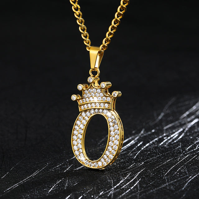 Zircon Alphabet Necklace(Shipping 10-14 Days)