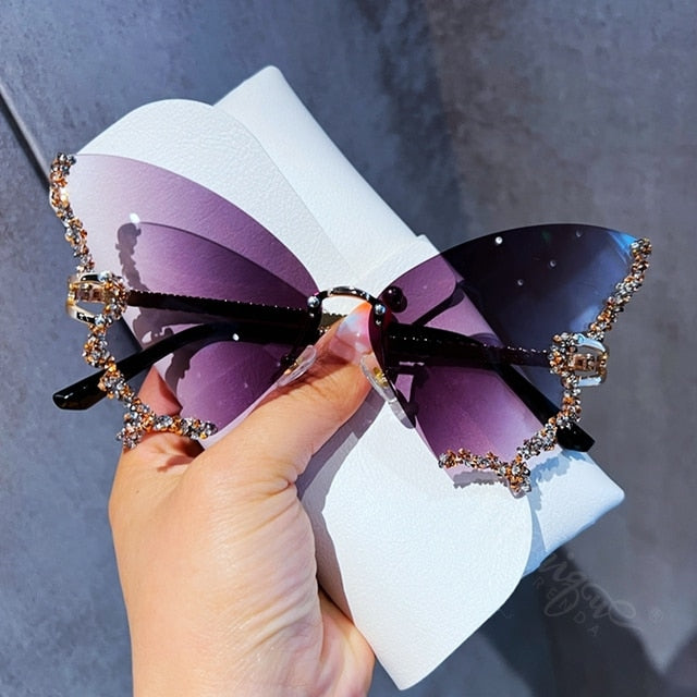 Diamond Butterfly Sunglasses(Shipping 10-14 Days)