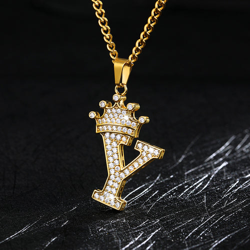 Load image into Gallery viewer, Zircon Alphabet Necklace(Shipping 10-14 Days)
