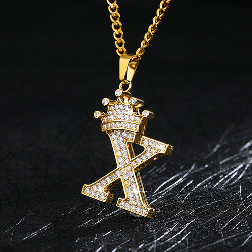 Load image into Gallery viewer, Zircon Alphabet Necklace(Shipping 10-14 Days)
