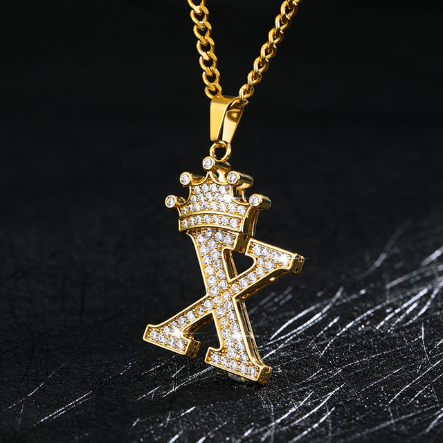 Zircon Alphabet Necklace(Shipping 10-14 Days)
