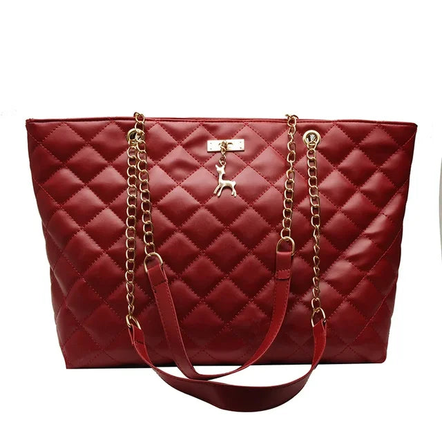 Tote Bags for Women PU Leather Diamond Lattice Handbag Personality Large Capacity Underarm Shoulder Bag Designer Bag 9Shipping 10-14 Days)