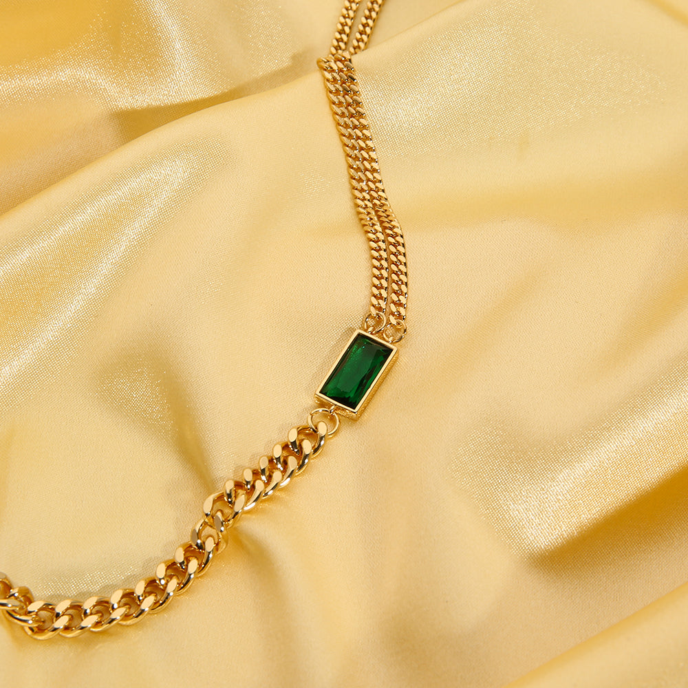 Green Stone Necklace(Shipping 10-14 Days)
