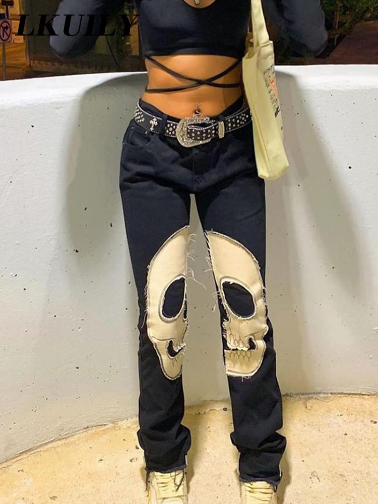 Printed Skull Jeans(Shipping 10-14 Days)