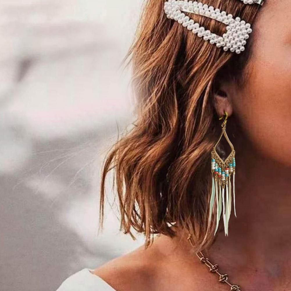 Tassels Feather Earrings(Shipping 10-14 Days)