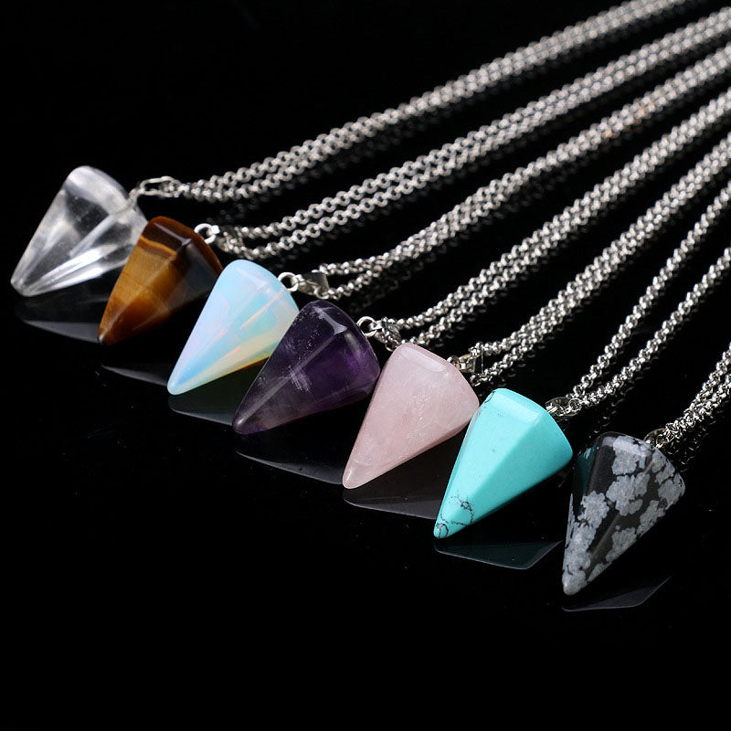 Natural Stone Pendant Necklace(Shipping 10-14 Days)
