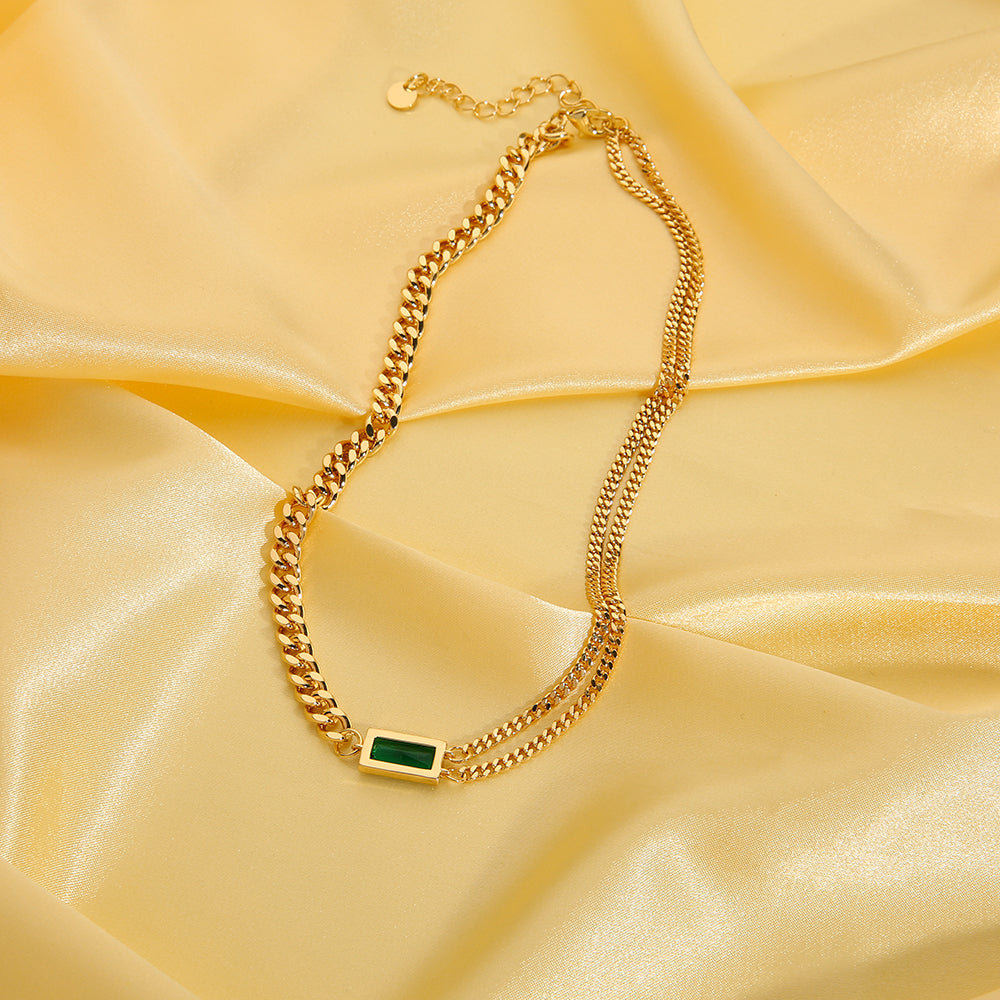 Green Stone Necklace(Shipping 10-14 Days)
