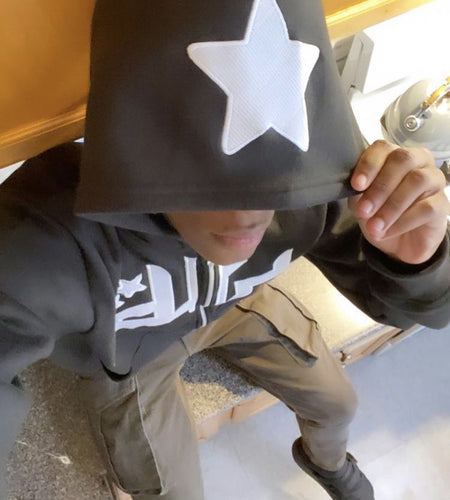 Star Letter Print Hoodies(Shipping 10-14 Days)