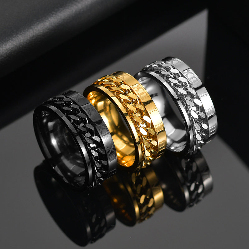 Roman Numbers Spinner Rings(Shipping 10-14 Days)