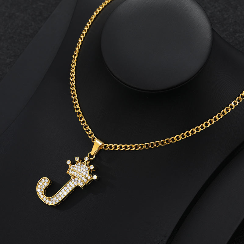 Zircon Alphabet Necklace(Shipping 10-14 Days)