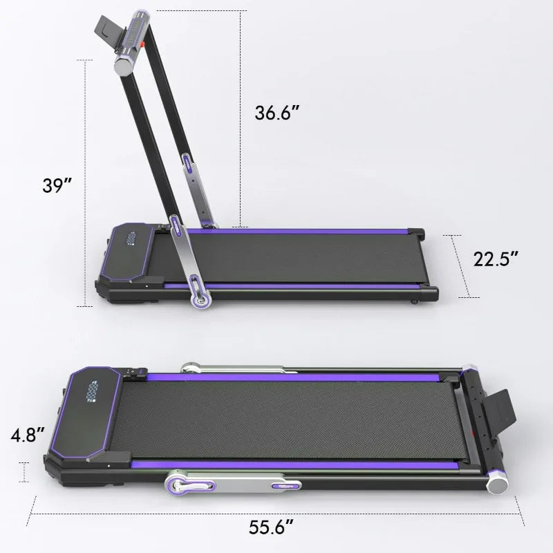 Walking Pad Folding Treadmill Electric Walking Running Treadmill for Home Office with Touch Panel & Remote, 2.5HP(Shipping 10-14 Days)
