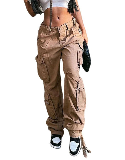 Load image into Gallery viewer, Cargo Solid Baggy Pants(Shipping 10-14 Days)
