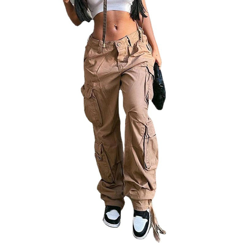 Cargo Solid Baggy Pants(Shipping 10-14 Days)